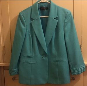 Teal Kasper blazer